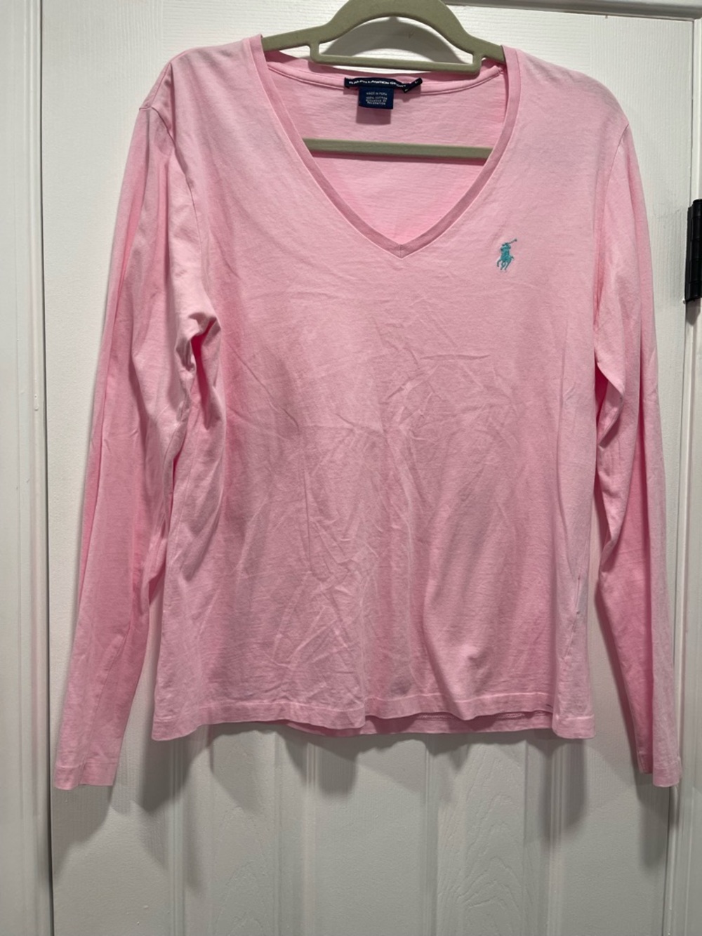 Ralph Lauren Light Pink V-Neck Tee